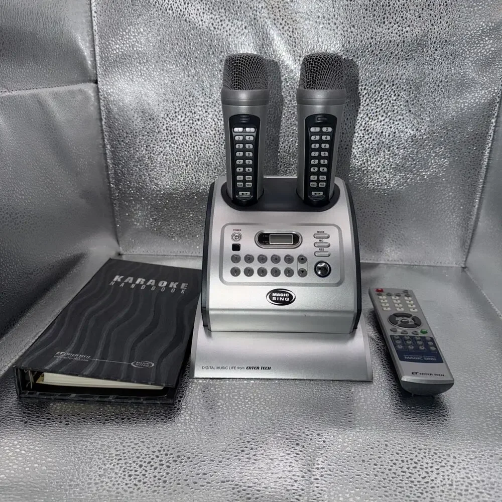 Magic Sing New Generation Of Karaoke w/ 2 Microphones & Songs Book